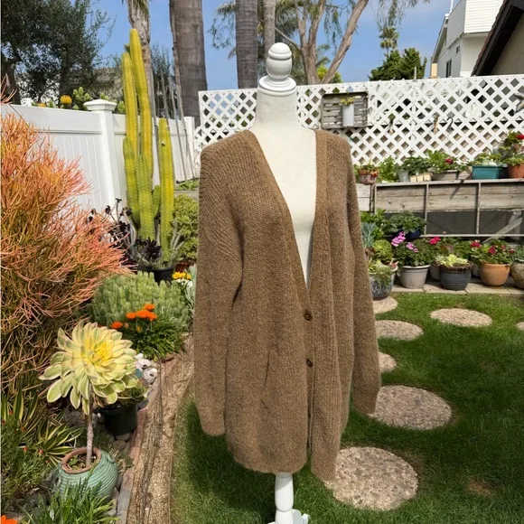 Free People Cloudy Day Oversized Longline Alpaca Mohair Blend Cardigan - Picture 11 of 16